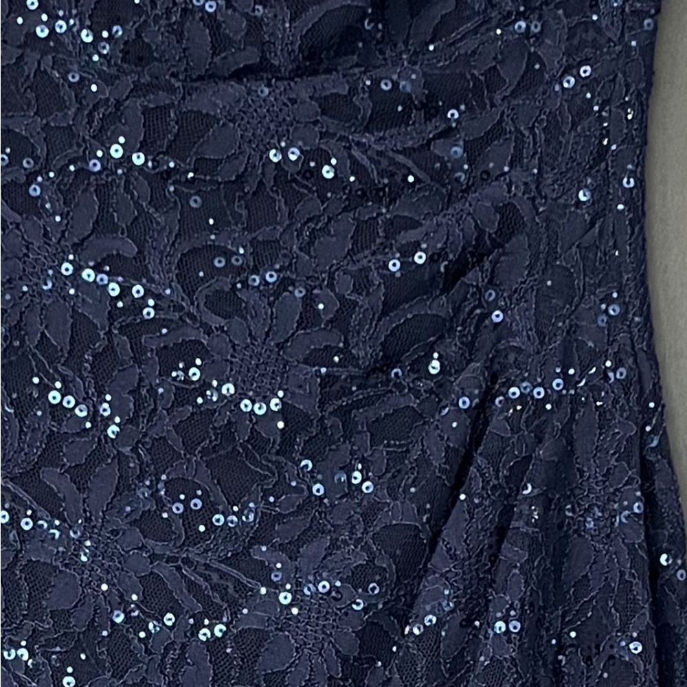 Ralph Lauren Navy Blue Lace Wedding Dress - Picture 3 of 6